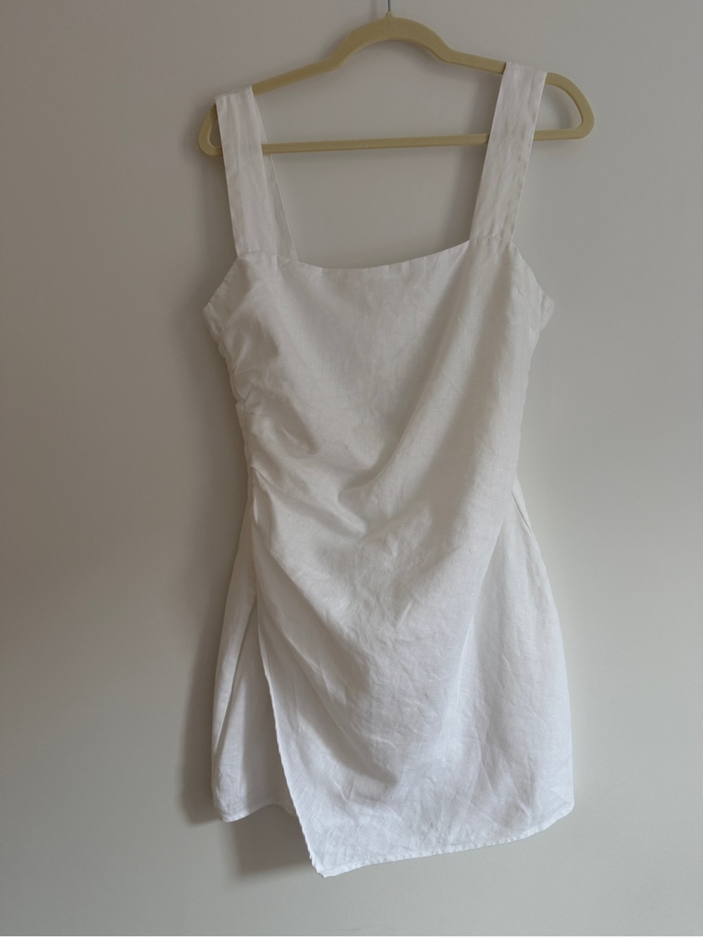 Reformation White Linen Mini Dress